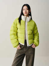 Women's Short Contrast Stand-Collar Down Jacket